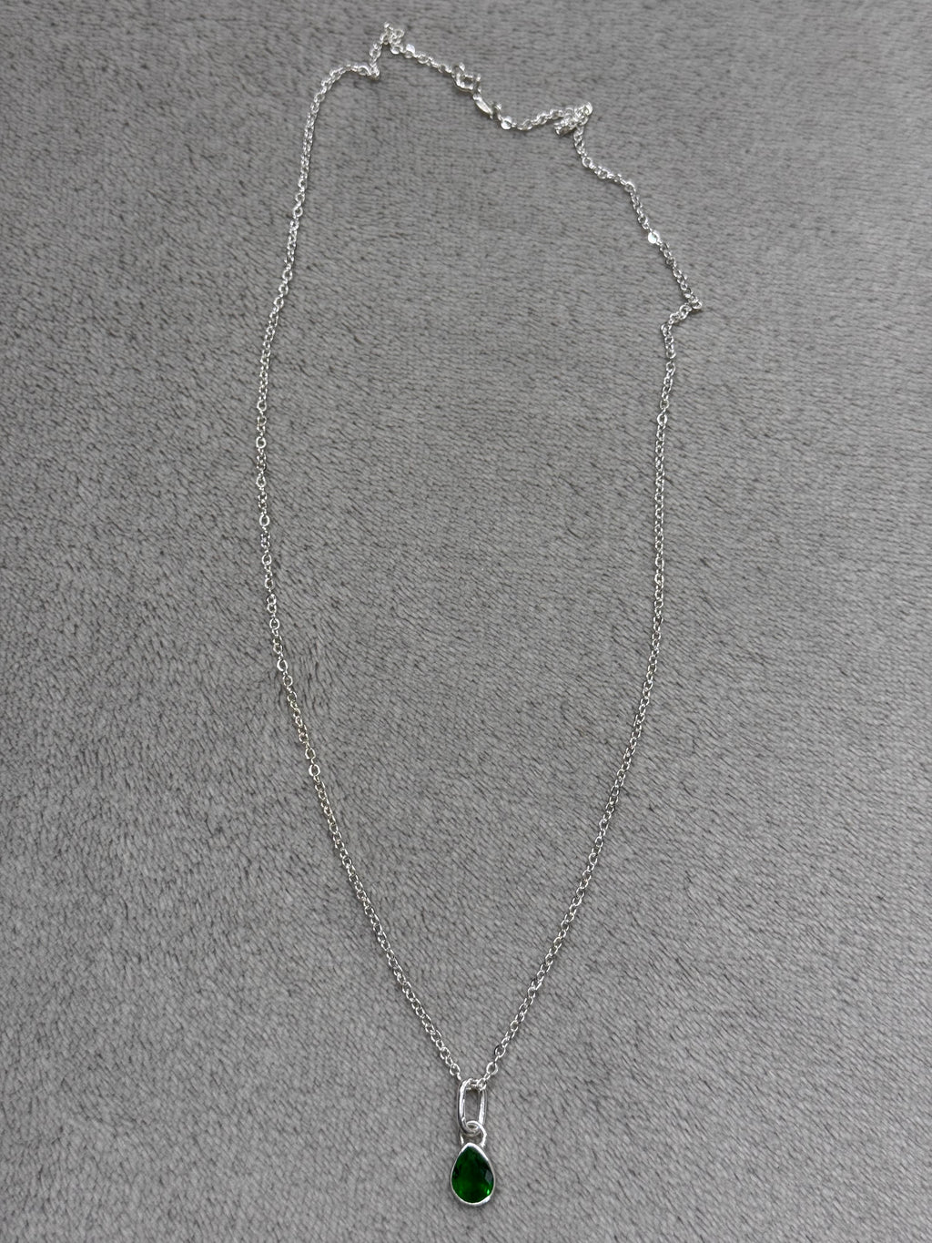 Original Italian silver with green pendant 💚