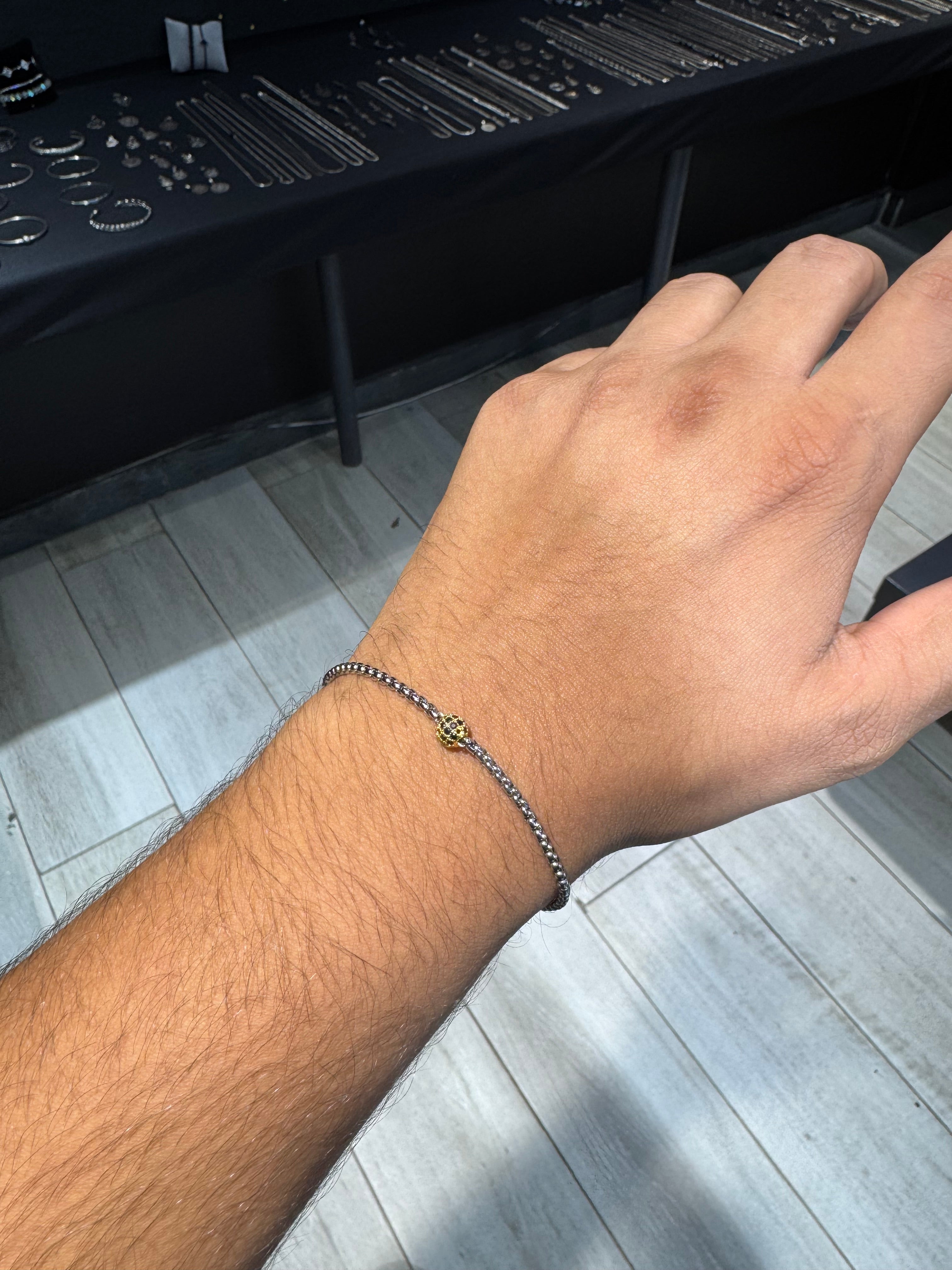 Original stainless steel bracelet with zircon stone