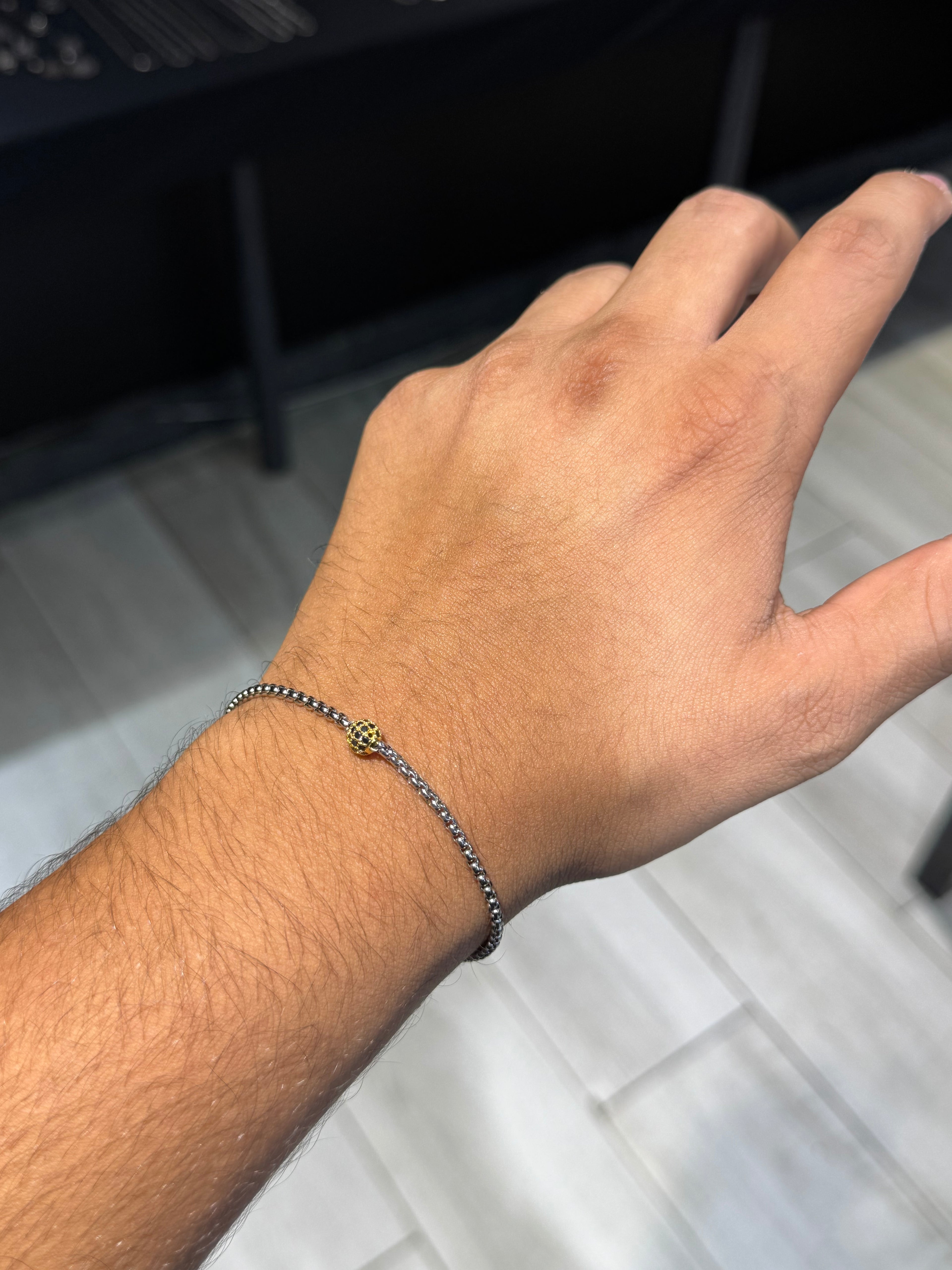 Original stainless steel bracelet with zircon stone