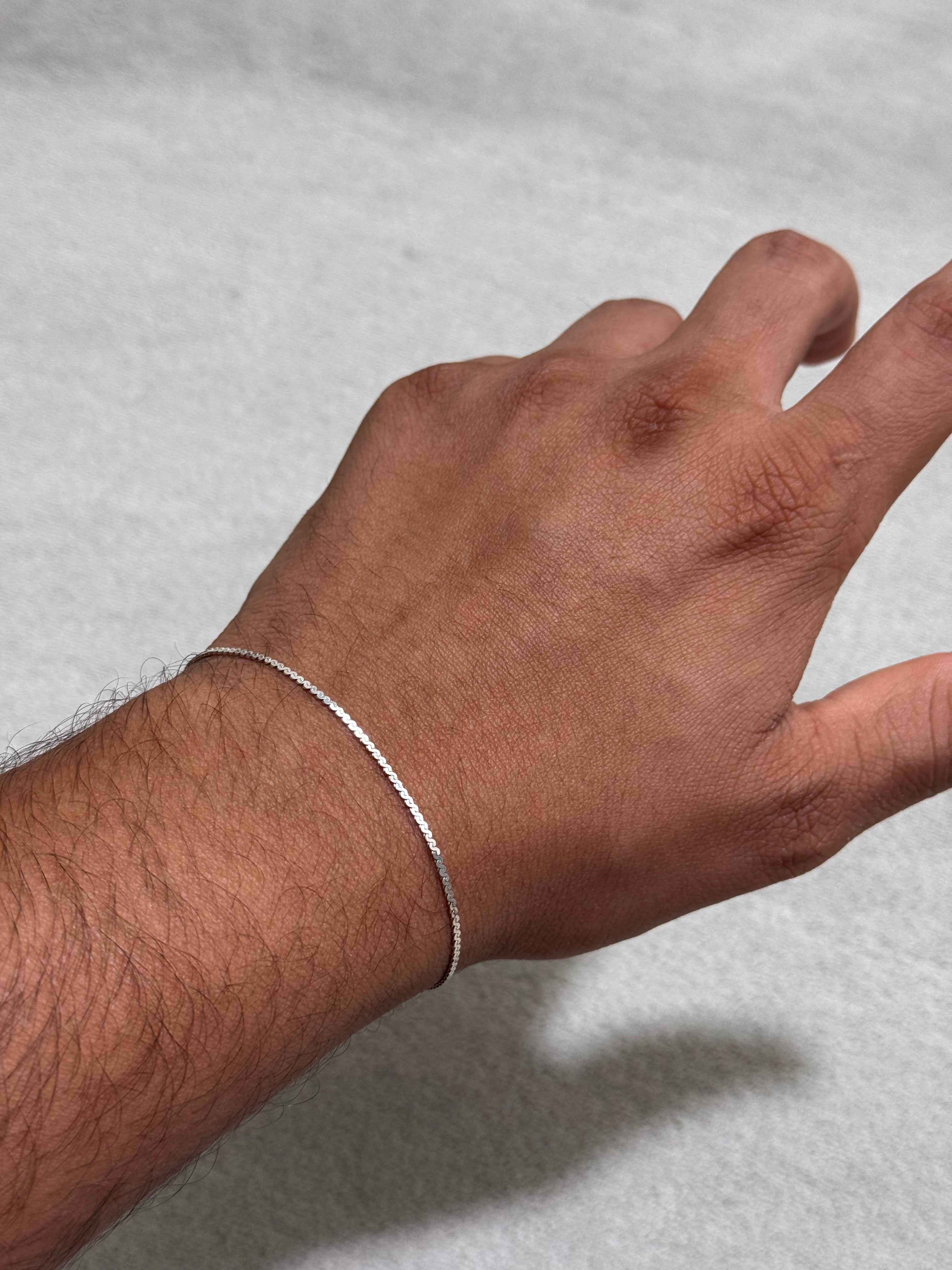 Unique Thin Silver Bracelet