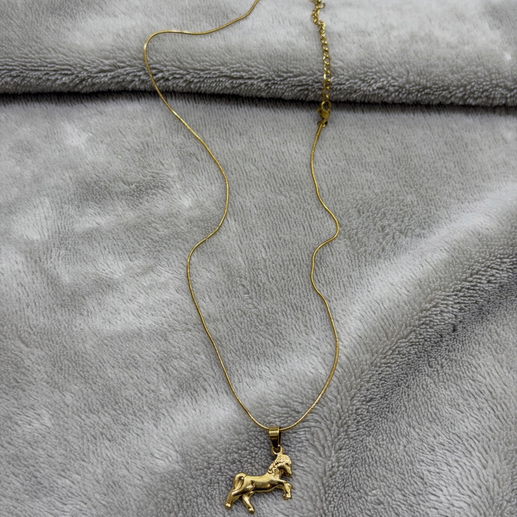 Original stainless steel horse necklace