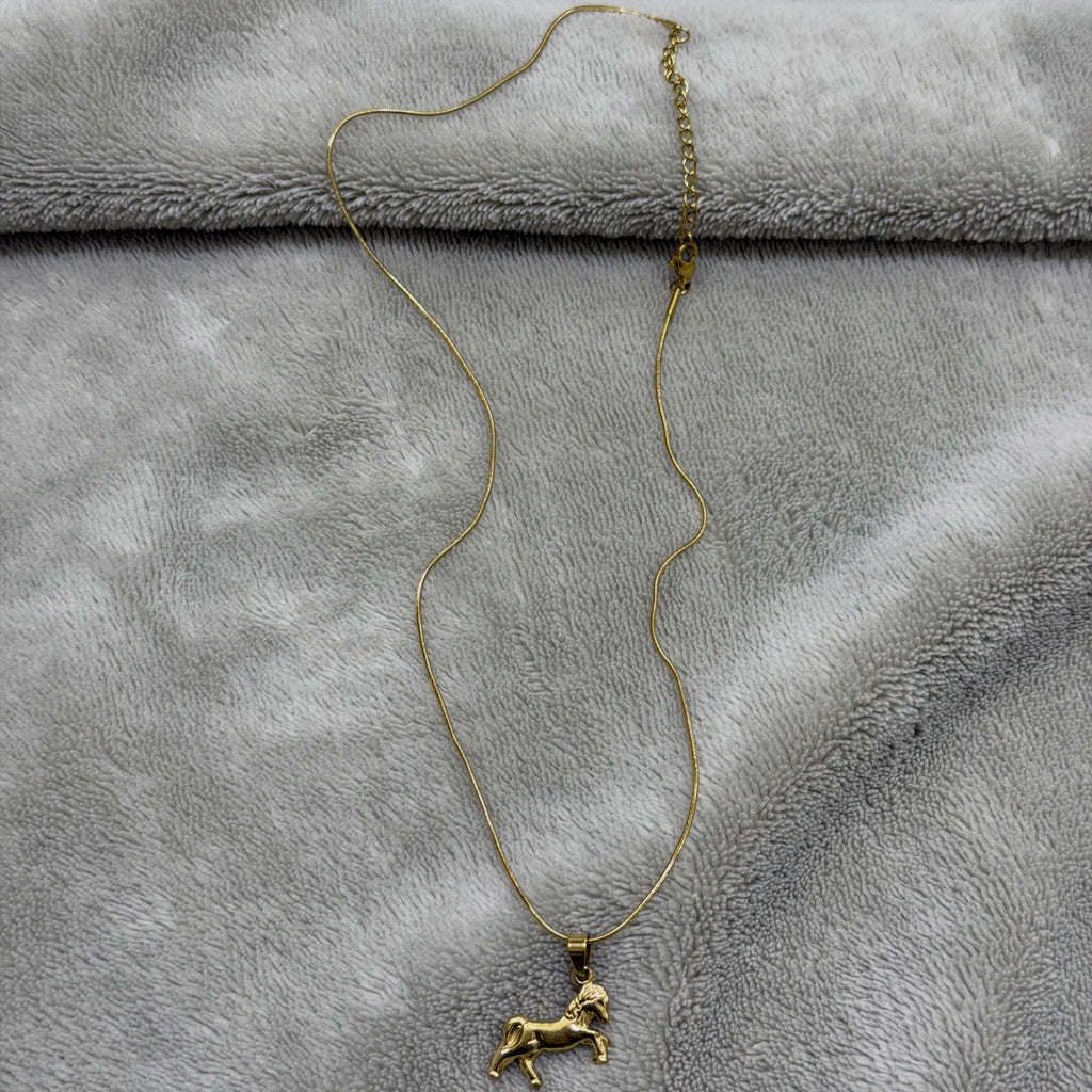 Original stainless steel horse necklace