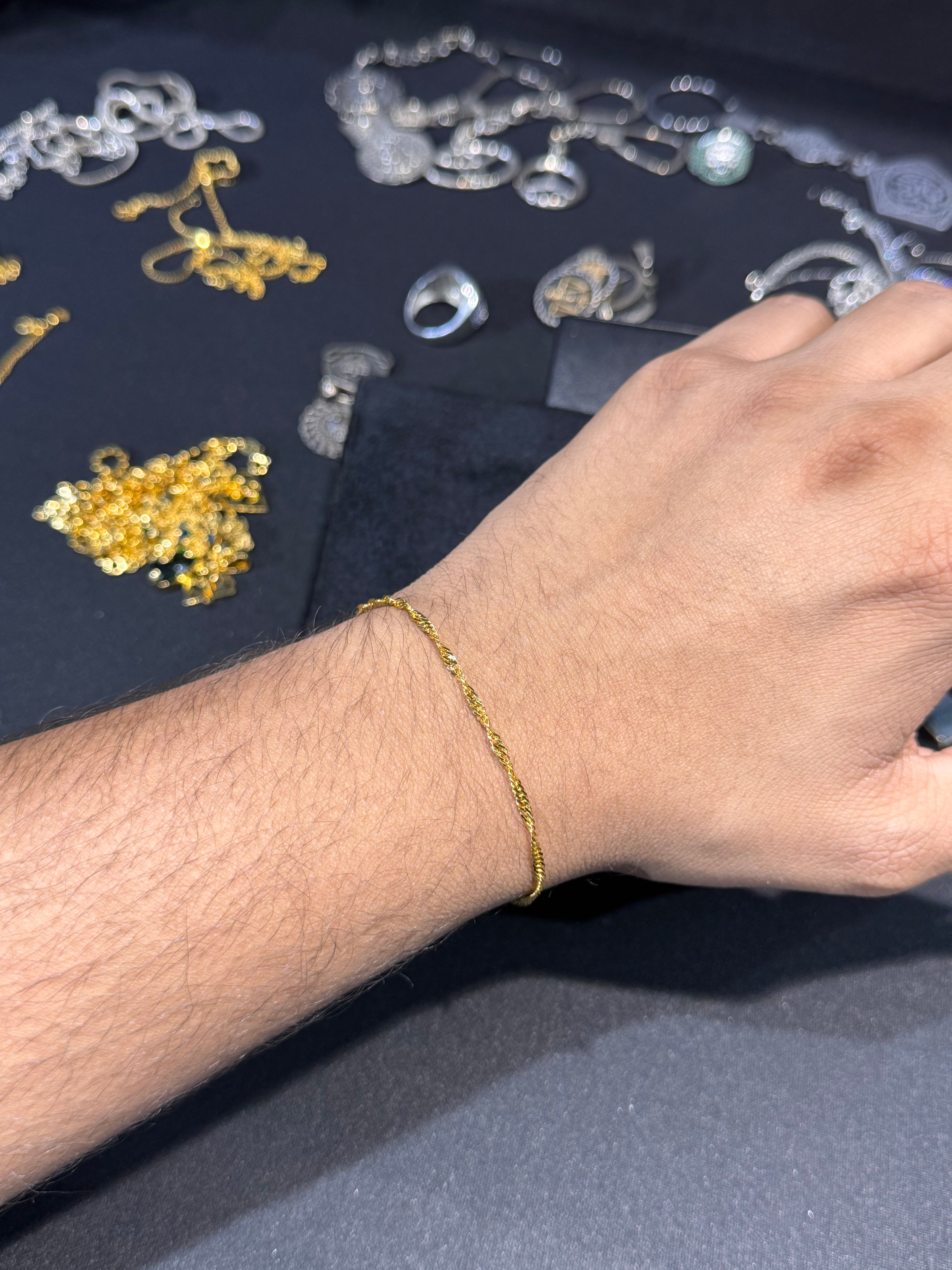 Braided Gold-Tone Silver