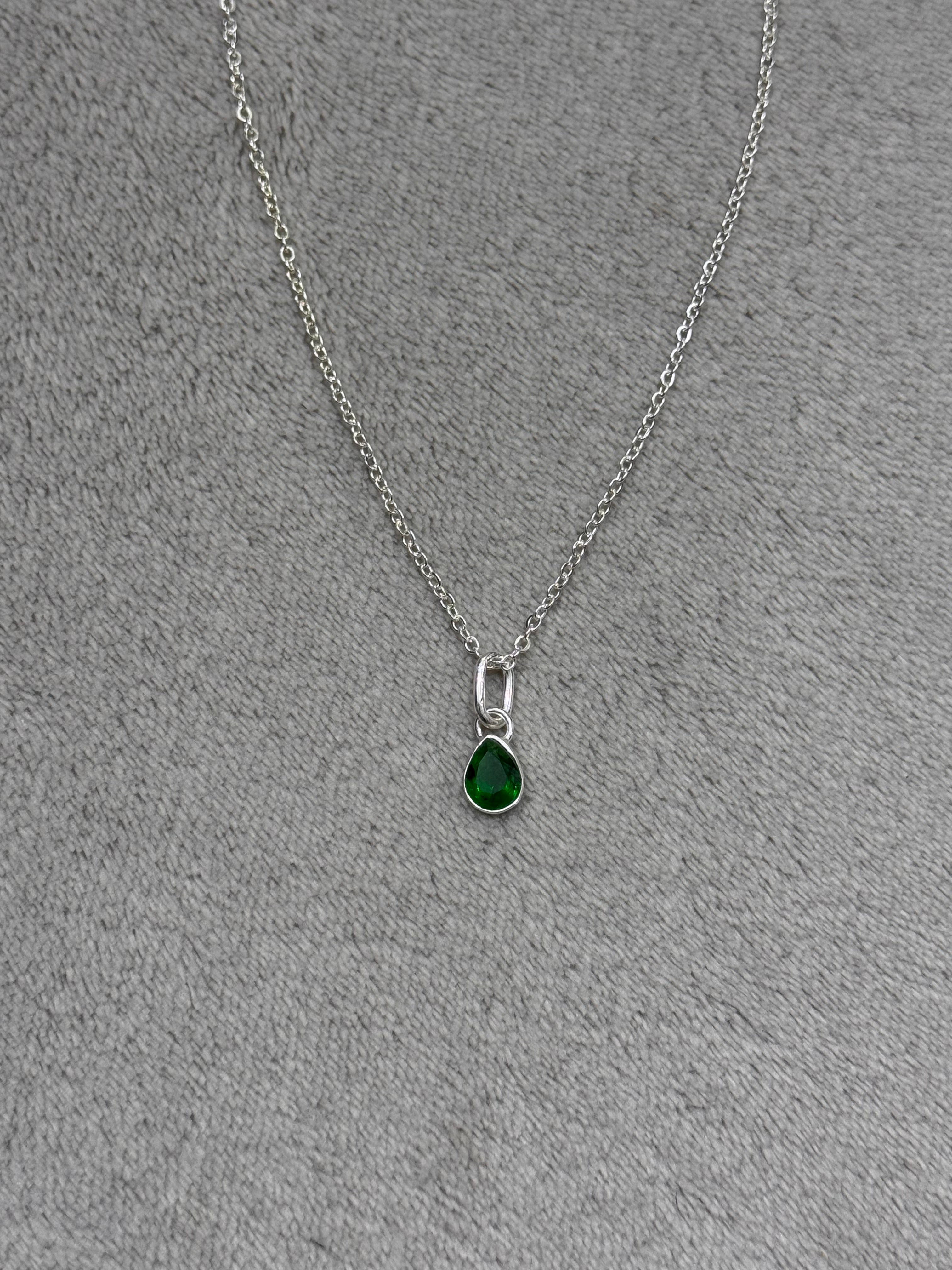 Original Italian silver with green pendant 💚