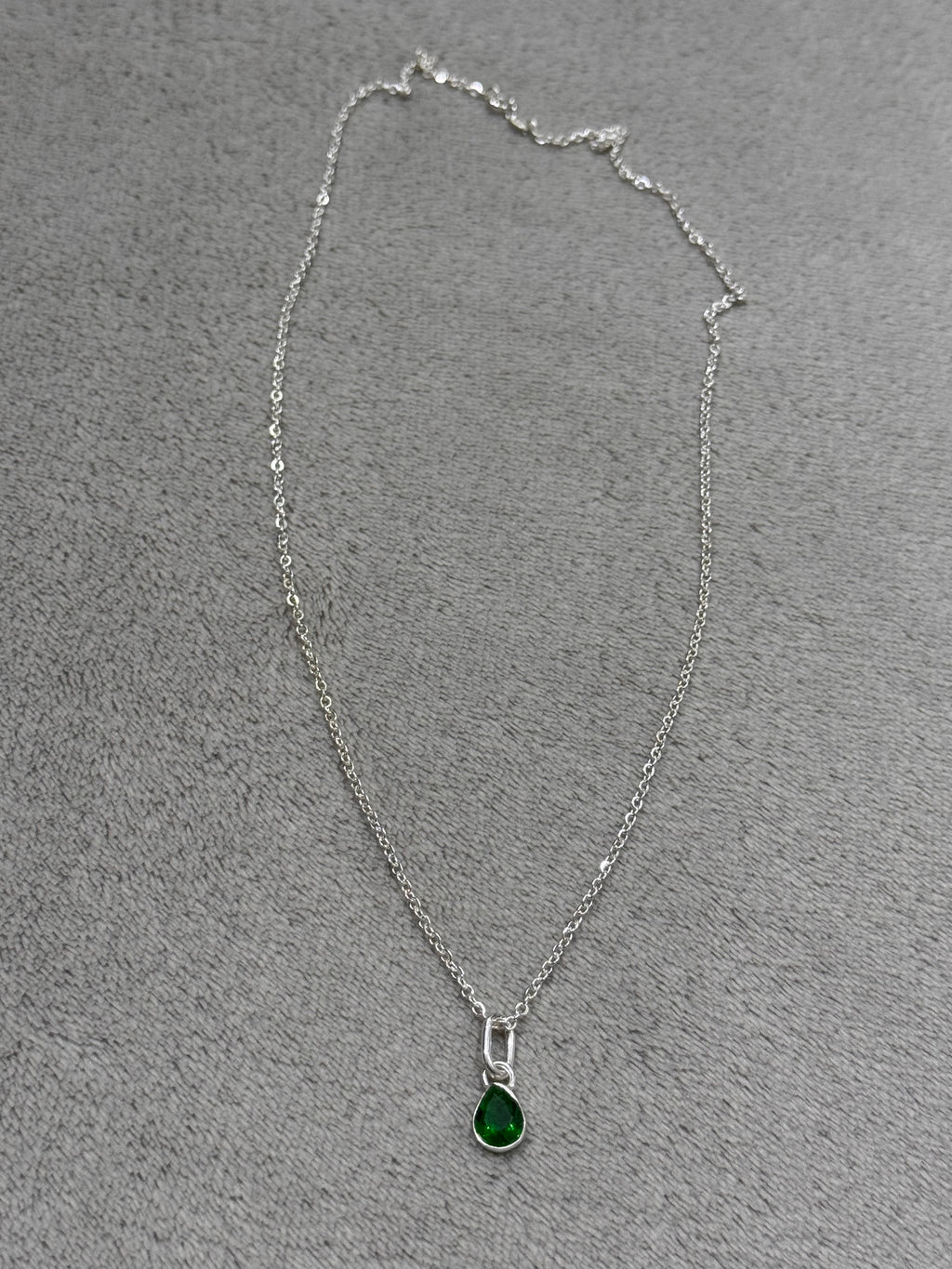 Original Italian silver with green pendant 💚