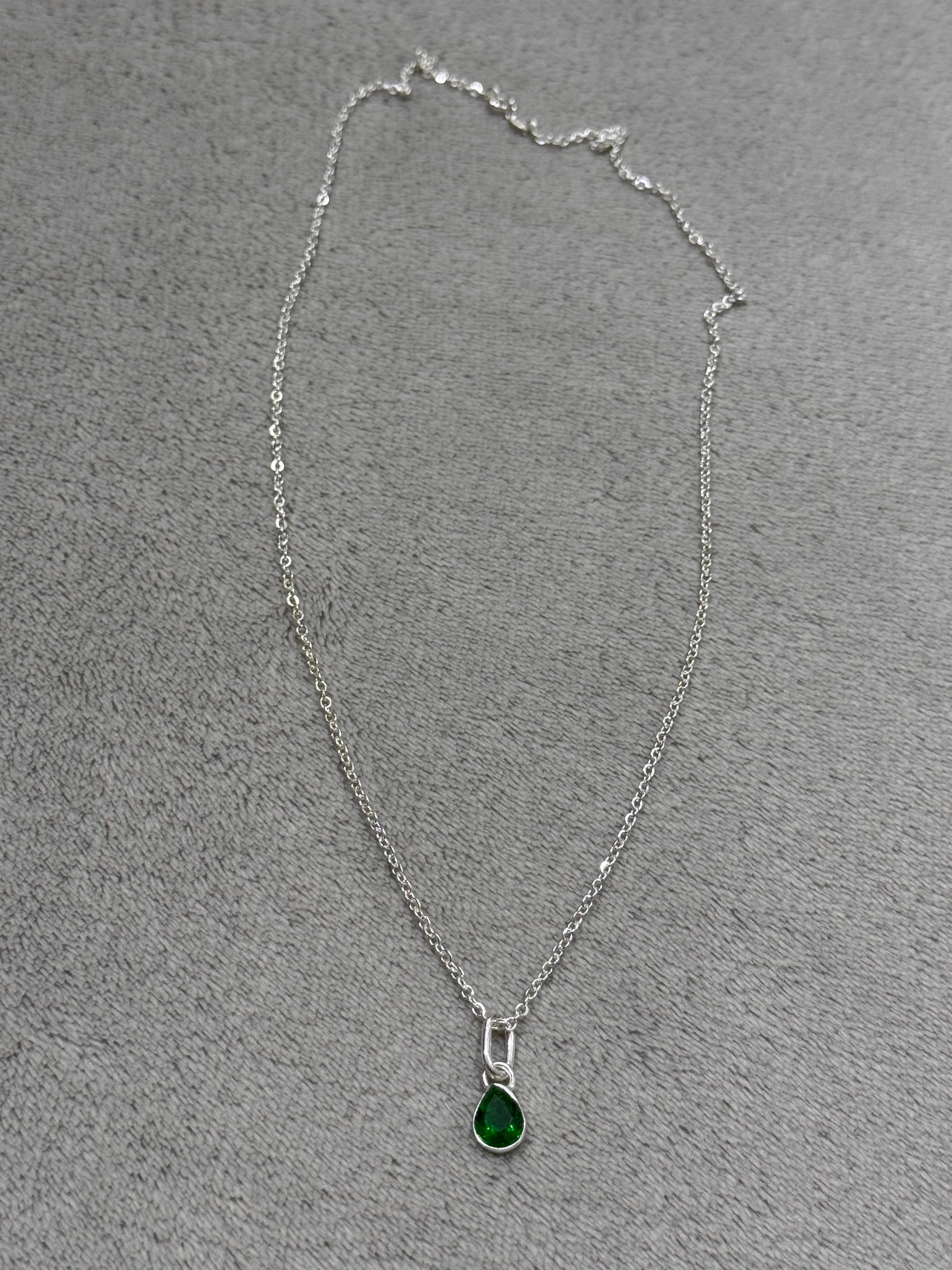 Original Italian silver with green pendant 💚