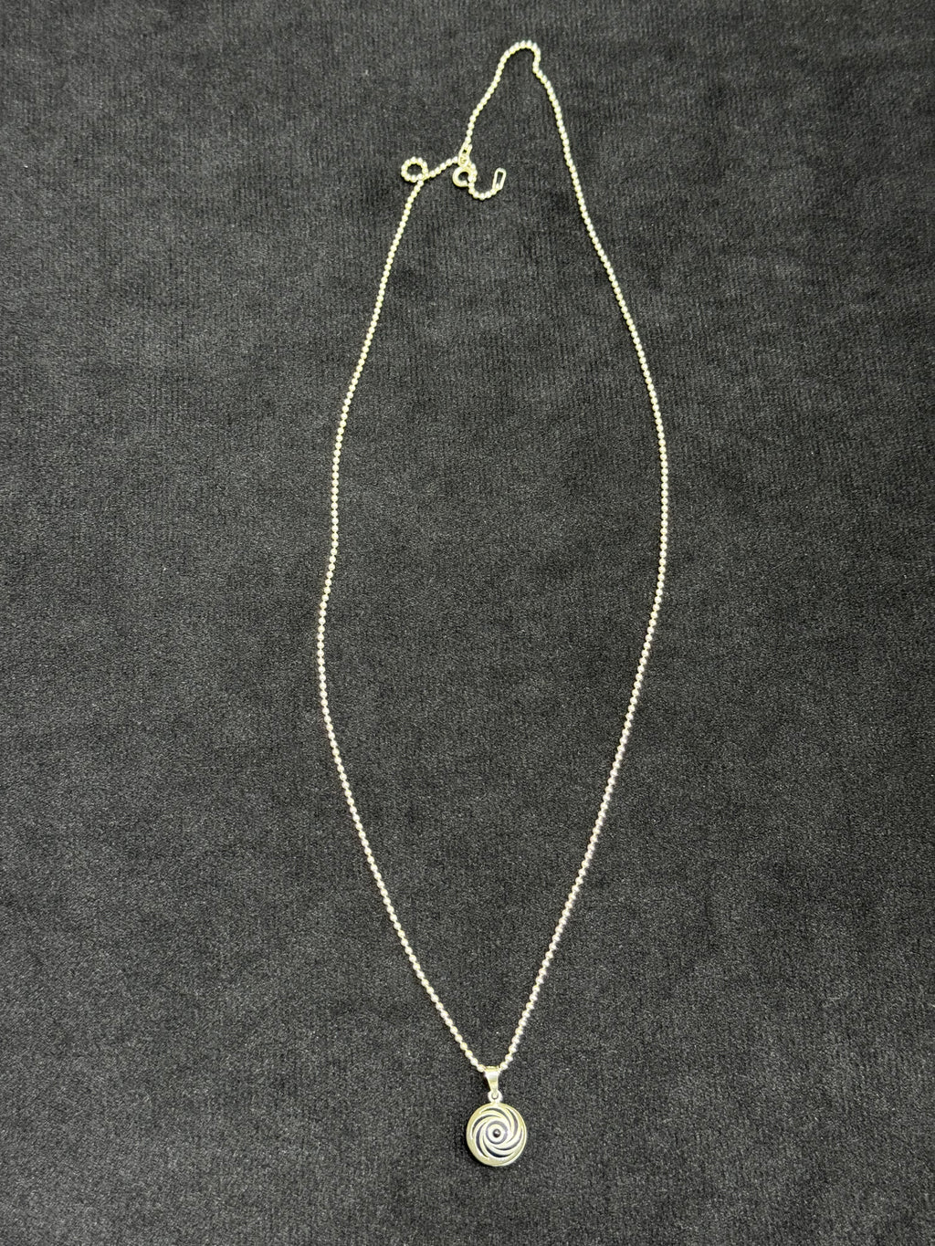 Italian silver necklace with circles eye pendant