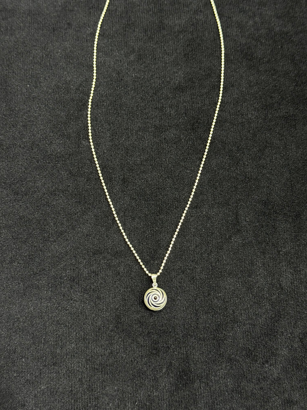 Italian silver necklace with circles eye pendant